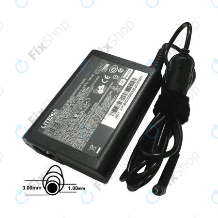 Töltő adapter, Acer, 77011089, 65W, 19V, Fekete, Genuine Service Pack