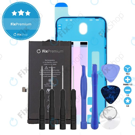 Akkumulátor iPhone 12, 12 Pro, 2815mAh, Ragasztó (Adhesive), Szerszámok, FixPremium