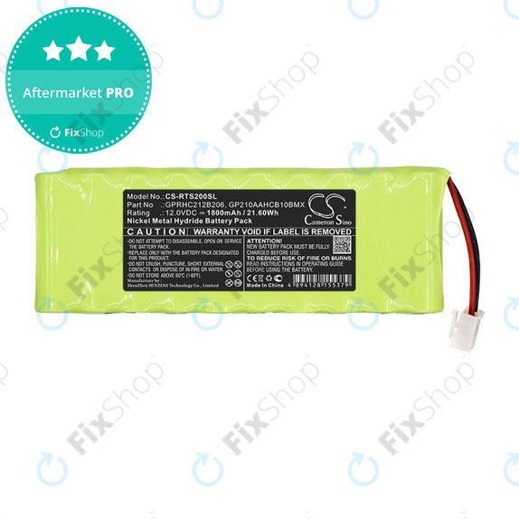 Akkumulátor Roto RT2, Roto Sf G2, 1800mAh, Ni-MH, 12V, 2412-3011, HQ