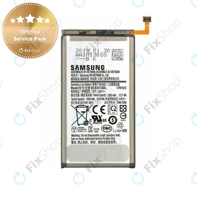 Samsung Galaxy S10 G973F - Akkumulátor EB-BG973ABU 3400mAh - GH82-18826A Genuine Service Pack
