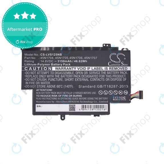 Akkumulátor Lenovo ThinkPad Yoga 12, Yoga S1, 3150mAh, Li-Pol, 14.8V, 45N1704, HQ