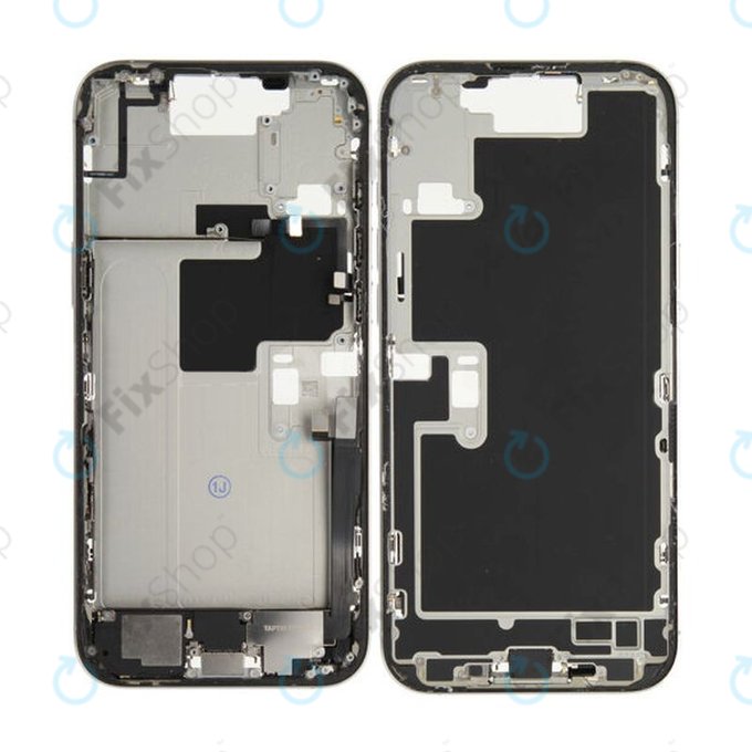 Apple iPhone 16 Pro Max - Középső keret + Bekapcsoló + hangerő gomb (White Titanium)