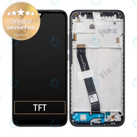 Xiaomi Redmi 7 M1810F6LG M1810F6LH - LCD Kijelző + Érintőüveg + Keret (Eclipse Black) - 560610115033, 560610096033 Genuine Service Pack