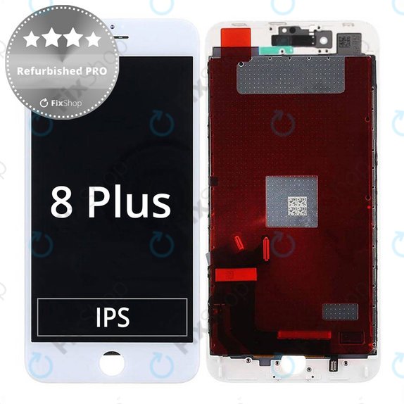 Apple iPhone 8 Plus - LCD Kijelző + Érintőüveg + Keret (White) Refurbished PRO
