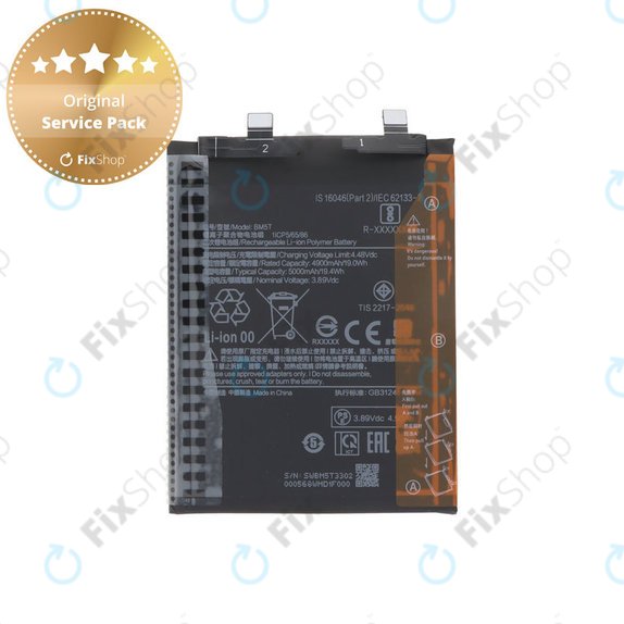 Akkumulátor Xiaomi 13T 2306EPN60G, Redmi Note 13 Pro 4G 23117RA68G 2312FPCA6G, 5000mAh, BM5T, Genuine Service Pack