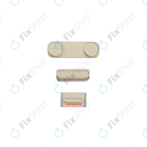 Apple iPhone 5S, SE - Bekapcsoló + Hangerő + Csendes Gombok (Gold)