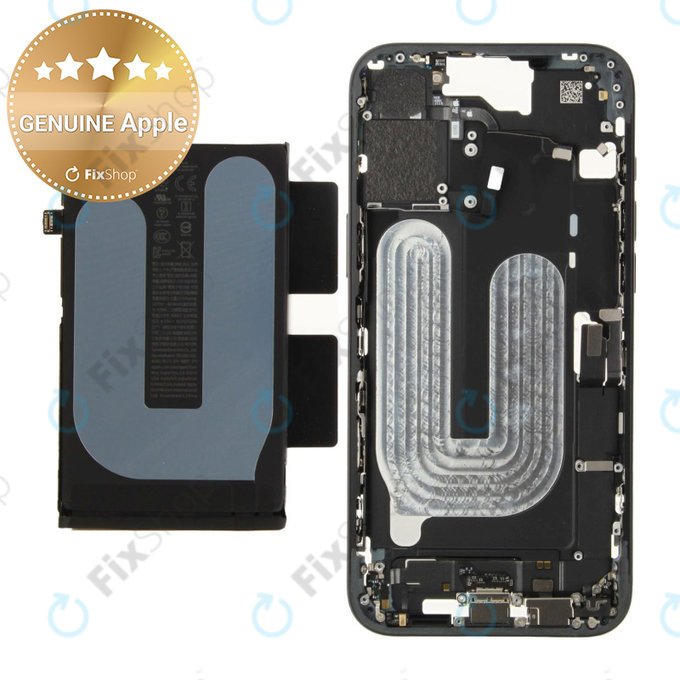 Középső keret akkumulátorral | iPhone 16 Plus | Black | ZD076-00684 | Genuine Apple