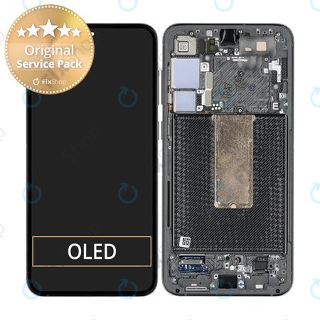 Samsung Galaxy S23 Plus S916B - LCD Kijelző + Érintőüveg + Keret (Green) - GH82-30478C, GH82-30476C, GH82-30477C Genuine Service Pack