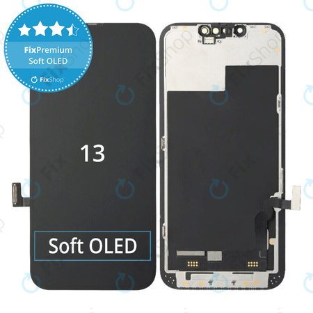 Kijelző Soft OLED iPhone 13 - Érintőüveg + Keret, DIAGNOSTIC