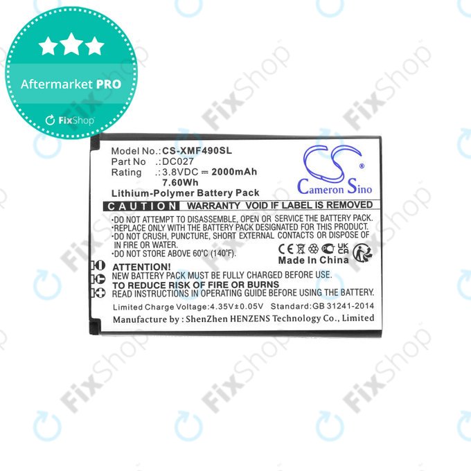 Akkumulátor Xiaomi F490 4g, 2000mAh, Li-Pol, 3.8V, DC027, HQ