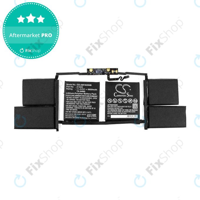 Apple MacBook Pro 15" A1707 (Late 2016 - Mid 2017) - Akkumulátor A1820 6600mAh HQ