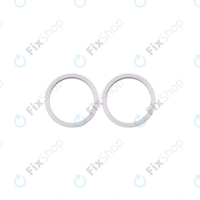 Apple iPhone 11, 12, 12 Mini - Hatsó Kamera Lencse Keret (White) - 2db