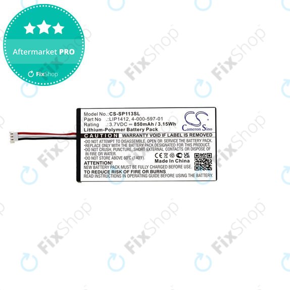 Akkumulátor PSP, 850mAh, Li-Pol, 3.7V, LIP1412, HQ