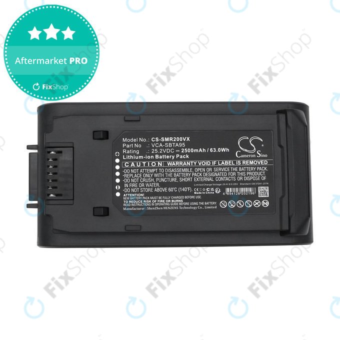 Akkumulátor Samsung Bespoke Jet, Bespoke Jet Complete, 2500mAh, Li-Ion, 25.2V, VCA-SBTA95, HQ