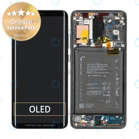 Huawei Mate 20 RS - LCD Kijelző + Érintőüveg + Keret + Akkumulátor (Black) - 02351XWW Genuine Service Pack