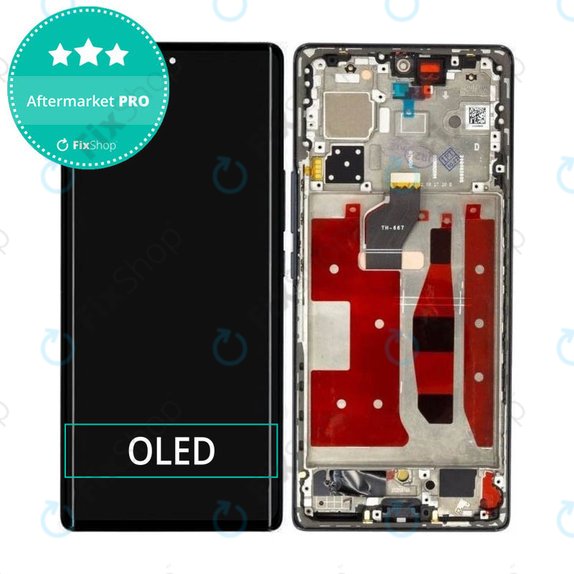 Honor 70 - LCD Kijelző + Érintőüveg + Keret (Midnight Black) OLED