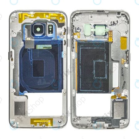 Samsung Galaxy S6 Edge G925F - Középső Keret (Black Sapphire) - GH96-08376A Genuine Service Pack