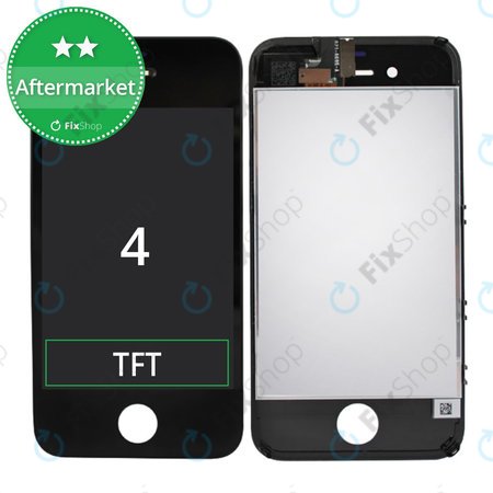 Apple iPhone 4 - LCD Kijelző + Érintőüveg + Keret (Black) TFT