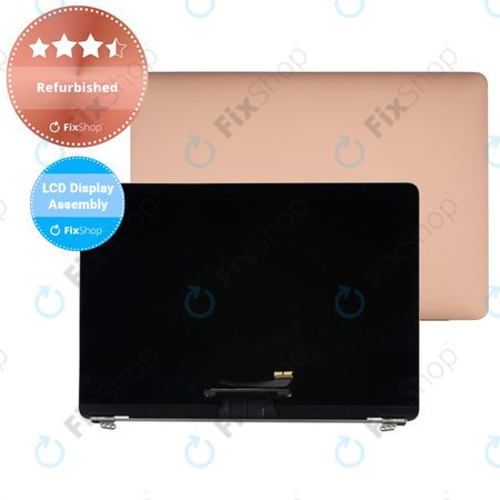 Apple MacBook 12" A1534 (Early 2015) - LCD Kijelző + Előlapi Üveg + Fedőlap (Gold) Refurbished