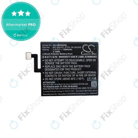 Akkumulátor Amazon Kindle Paperwhite 4 (2018), 1500mAh, Li-Pol, 3.8V, ST22, HQ