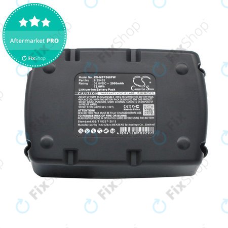 Akkumulátor Metabo Ahs36v, Bha 36 Ltx Compact, 2000mAh, Li-Ion, 36V, 6.25453, HQ