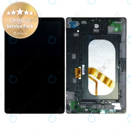Samsung Galaxy Tab S4 10.5 T830, T835 - LCD Kijelző + Érintőüveg + Keret (Black) - GH97-22199A Genuine Service Pack