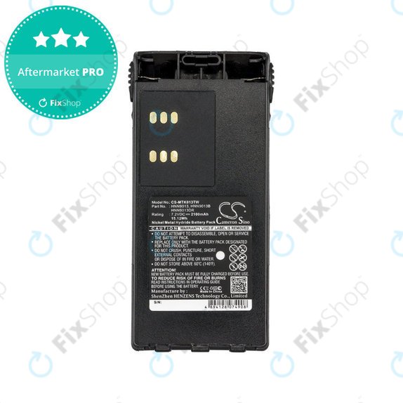 Akkumulátor Motorola GP, HT, MTX, Pro-series, 2100mAh, Ni-MH, 7.2V, HNN9013, HQ