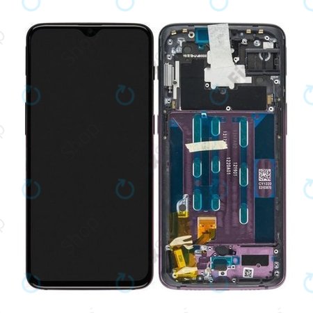 OnePlus 6T -  LCD Kijelző + Érintőüveg + Keret (Thunder Purple) - 2011100042