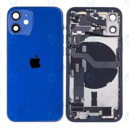 Apple iPhone 12 Mini - Hátsó Ház Apró Alkatrészekkel (Blue)