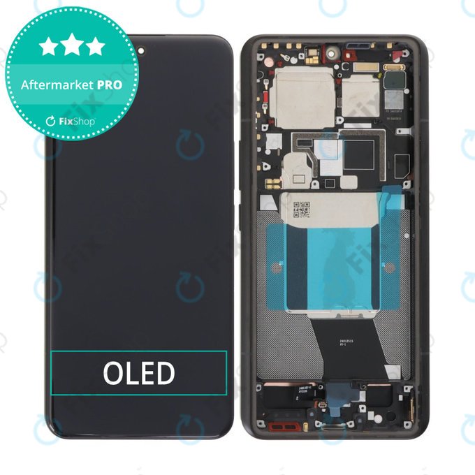 Xiaomi 14 Ultra - LCD Kijelző + Érintőüveg + Keret (Black) OLED