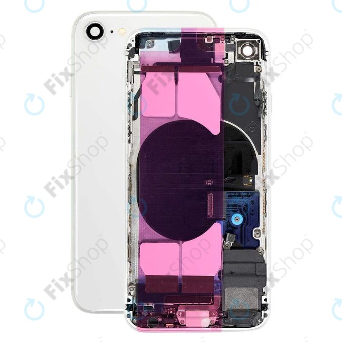 Apple iPhone 8 - Hátsó Ház Apró Alkatrészekkel (Silver)