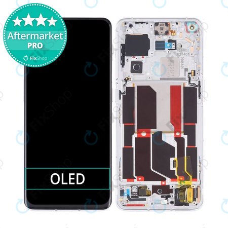 OnePlus 10 Pro NE2210 NE221 - LCD Kijelző + Érintőüveg + Keret (Panda White) OLED