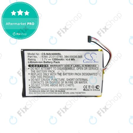 Akkumulátor Navigon 40 Easy, Plus, Premium, 1200mAh, Li-Pol, 3.7V, 8390-ZC01-0780, HQ
