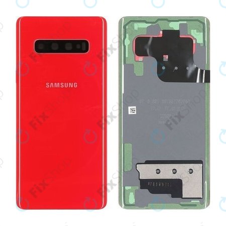 Samsung Galaxy S10 Plus G975F - Akkumulátor Fedőlap (Cardinal Red) - GH82-18406H Genuine Service Pack