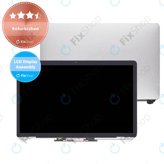 Apple MacBook Air 13" A1932 (2018) - LCD Kijelző + Előlapi Üveg + Fedőlap (Silver) Refurbished