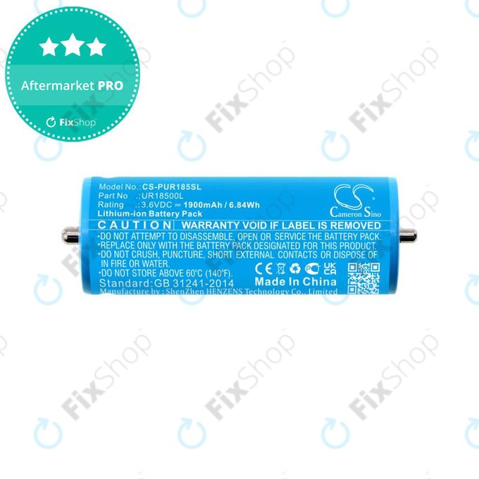 Akkumulátor Braun Silk-épil 5, Silk-épil 7, Silk-épil 9, 1900mAh, Li-Ion, 3.6V, UR18500L, HQ