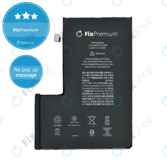 Akkumulátor iPhone 12 Pro Max, 3687mAh, DIAGNOSTIC