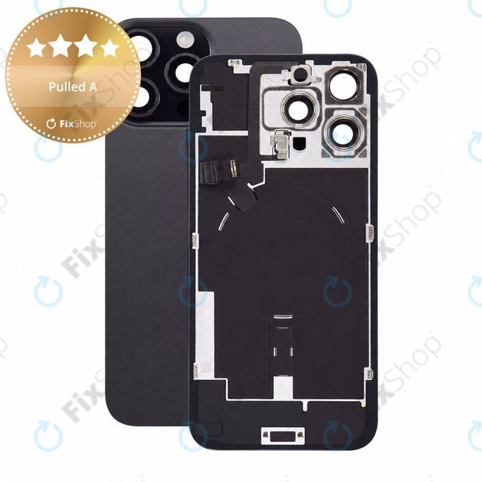 Hátsó ház üveg iPhone 16 Pro Max készülékhez, Black Titanium, Pulled A
