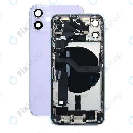 Apple iPhone 12 Mini - Hátsó Ház Apró Alkatrészekkel (Purple)