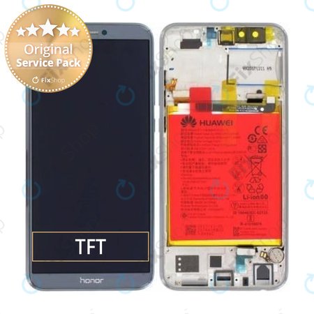 Huawei Honor 9 Lite - LCD Kijelző + Érintőüveg + Keret + Akkumulátor (Glacier Grey) - 02351SNR Genuine Service Pack