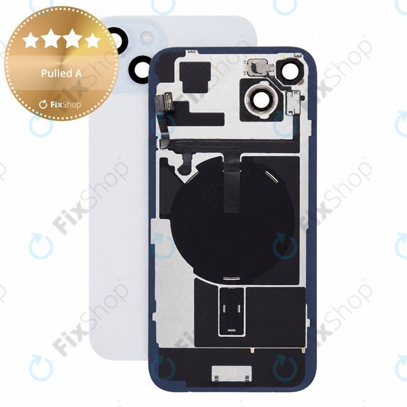Hátsó ház üveg iPhone 15 Plus készülékhez, Black, Pulled A