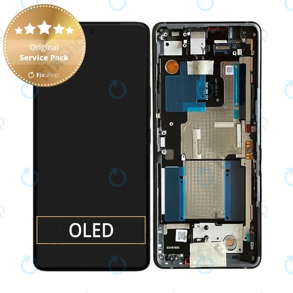 Asus Zenfone 11 Ultra - LCD Kijelző + Érintőüveg + Keret (Eternal Black) - B90AI00N1-R20010 Genuine Service Pack