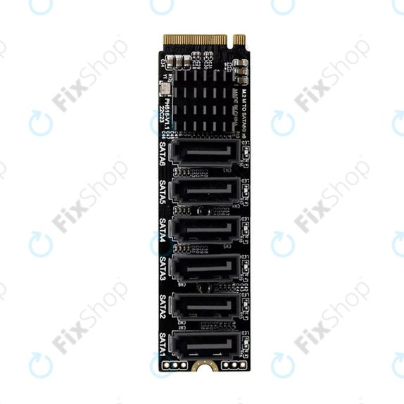 M.2 NVMe bővítőkártya 6 SATA III porttal