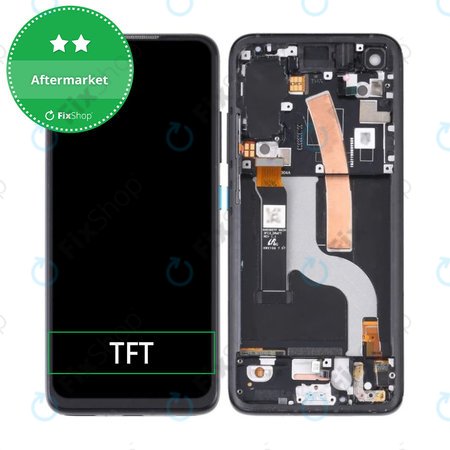 Asus Zenfone 8 ZS590KS - LCD Kijelző + Érintőüveg + Keret (Obsidian Black) TFT