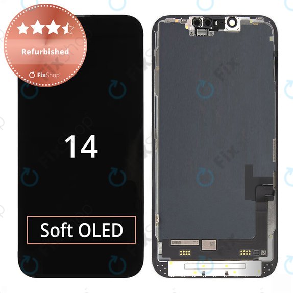 Kijelző iPhone 14, Érintőüveg kerettel, Refurbished