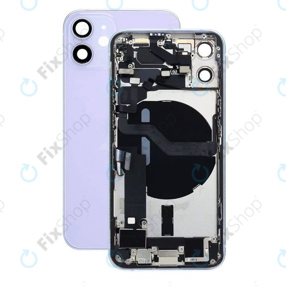 Apple iPhone 12 Mini - Hátsó Ház Apró Alkatrészekkel (Purple)