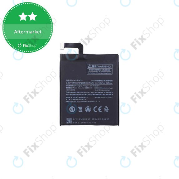 Xiaomi Mi6 - Akkumulátor BM39 3350mAh