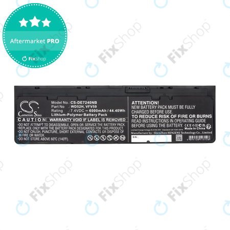 Akkumulátor Dell Latitude E7240, 7250, 12, 6000mAh, Li-Pol, 7.4V, VFV59, HQ