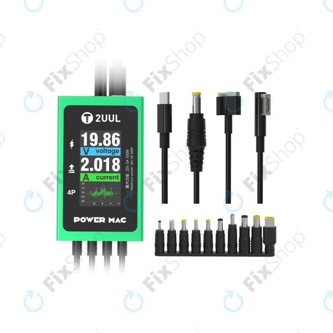 Diagnosztikai tápkábel kijelzővel laptopokhoz, 2UUL PW08