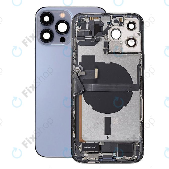 Apple iPhone 13 Pro Max - Hátsó Ház Apró Alkatrészekkel (Blue)